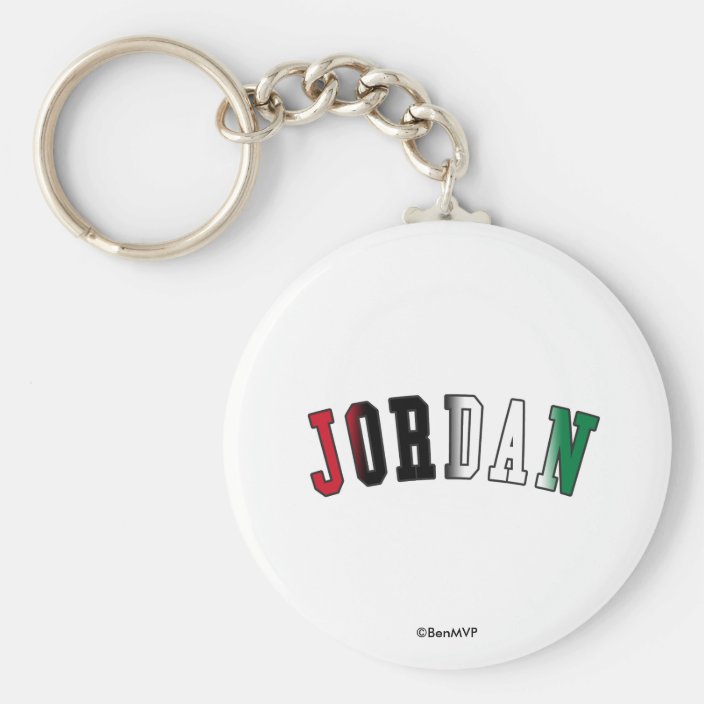 Jordan in National Flag Colors Keychain