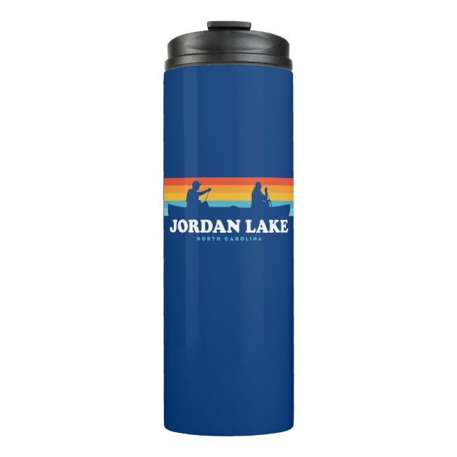 Jordan Lake North Carolina Canoe Thermal Tumbler (Front)