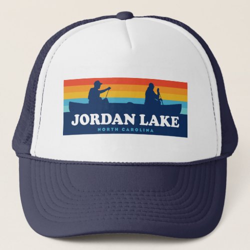 Jordan Lake North Carolina Canoe Trucker Hat