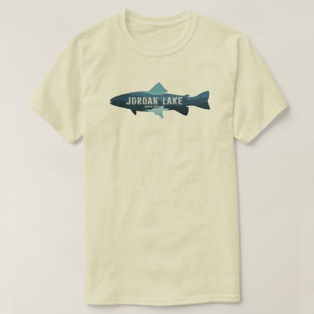 Jordan Lake North Carolina Fish T-Shirt (Design Front)