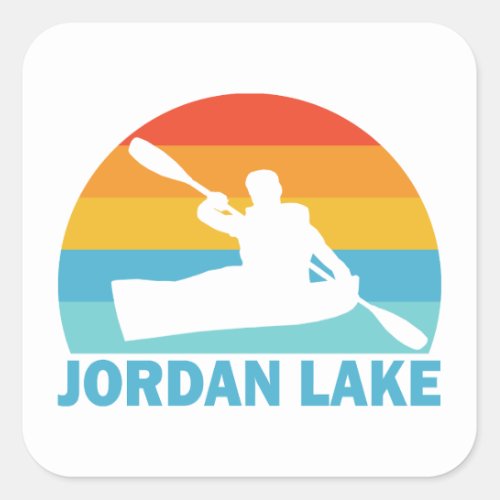 Jordan Lake North Carolina Kayak Square Sticker