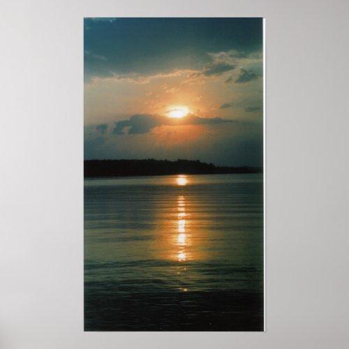 Jordan Lake Sunset Poster