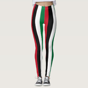 Jordan National Flag Colors Vertical Striped Leggings
