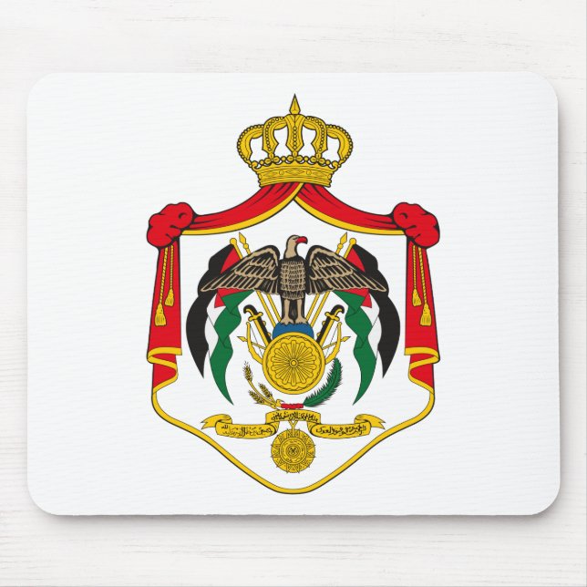 Jordan Official Coat Of Arms Heraldry Symbol Mouse Pad (Front)