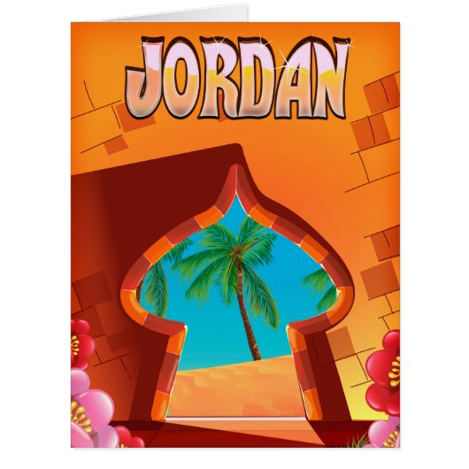 Jordan Palace travel poster Cards (Front)