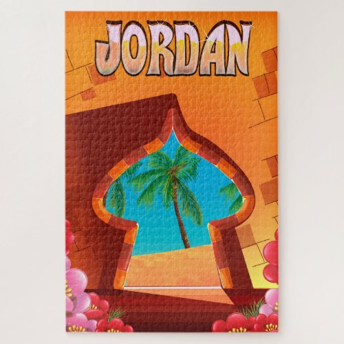 Jordan Palace travel poster Jigsaw Puzzle