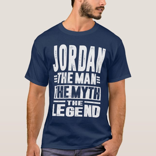 Jordan Personalized Name Birthday Gift T-Shirt (Front)