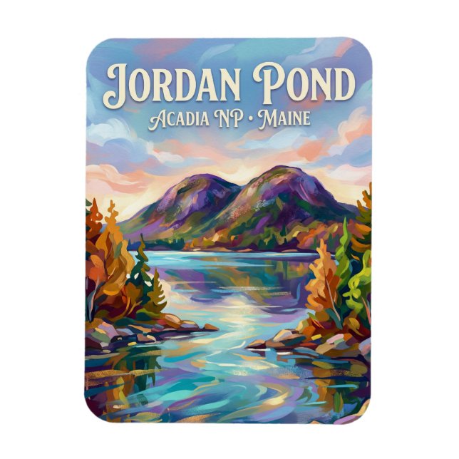 Jordan Pond, Acadia NP USA Magnet (Vertical)