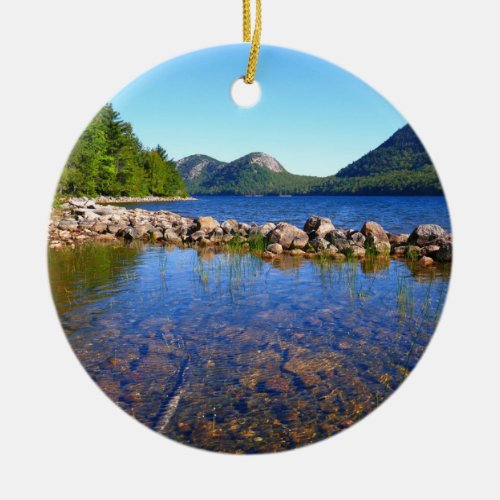 Jordan Pond I at Acadia National Park Ceramic Ornament