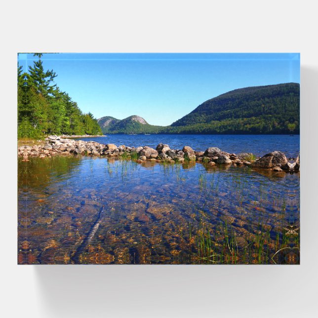 Jordan Pond I at Acadia National Park Paperweight (Front)