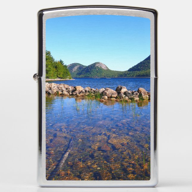Jordan Pond I at Acadia National Park Zippo Lighter (Front)