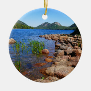 Jordan Pond II at Acadia National Park Ceramic Ornament
