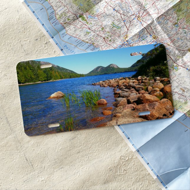 Jordan Pond II at Acadia National Park License Plate (In Situ)