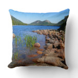 Jordan Pond II at Acadia National Park Throw Pillow