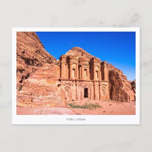 Jordan postcard with Petra Monastery