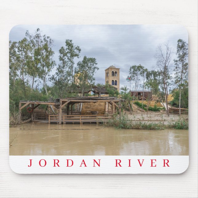 Jordan River Baptism Site view mousepad (Front)