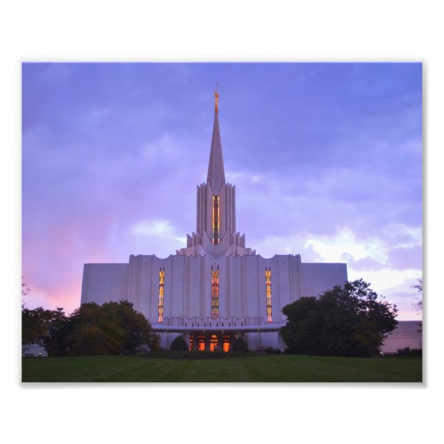 Jordan River LDS Temple Photo Print (Front)
