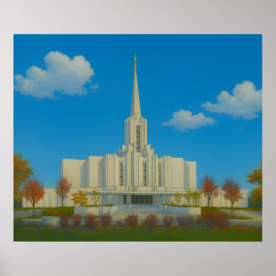 Jordan River Utah Temple Painting™ LDS Art Poster