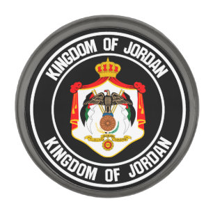 Jordan Round Emblem Gunmetal Finish Lapel Pin