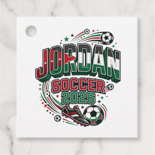 Jordan Soccer 2026 Soccer Bold Country Typography  Favor Tags