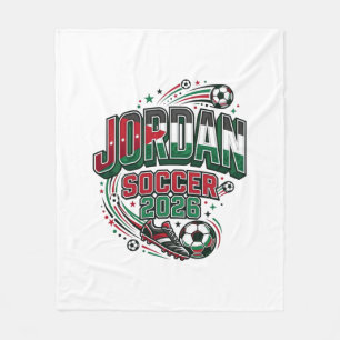 Jordan Soccer 2026 Soccer Bold Country Typography Fleece Blanket