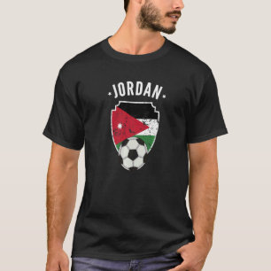 Jordan Soccer Jordan Flag Football Jordanian Pride T-Shirt