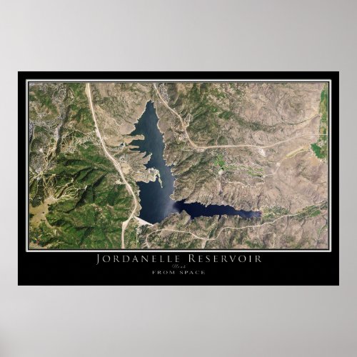 Jordanelle Reservoir Utah Satellite Map Poster