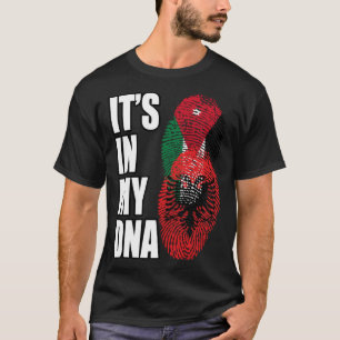 Jordanian And Albanian Mix DNA Heritage Flag T-Shirt
