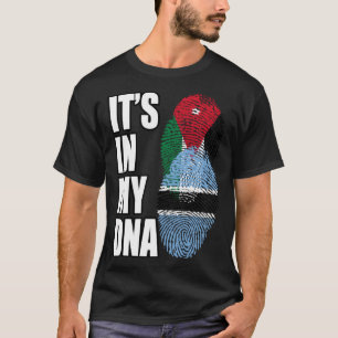 Jordanian And Botswanan Mix DNA Heritage Flag T-Shirt
