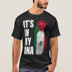 Jordanian And Mexican Mix Heritage DNA Flag T-Shirt