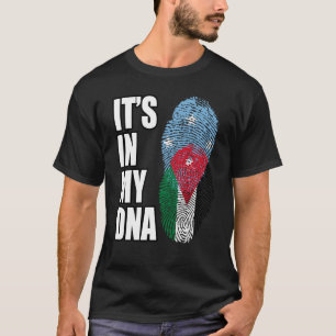 Jordanian And Micronesian Mix DNA Heritage Flag T-Shirt