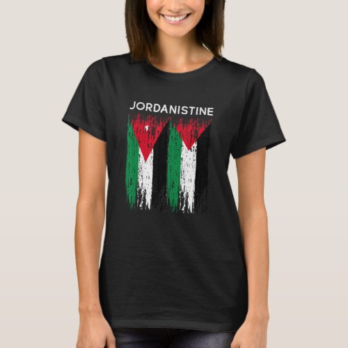 Jordanian And Palestinian Flag Jordan And Palestin T_Shirt