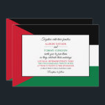 Jordanian Flag, Flag of Jordan Wedding Invitation<br><div class="desc">Stylish Wedding Invitation by World Flags United</div>