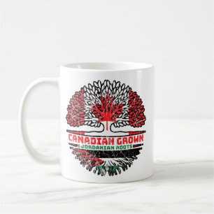 Jordanian Jordan Canadian Canada Tree Roots Flag Coffee Mug