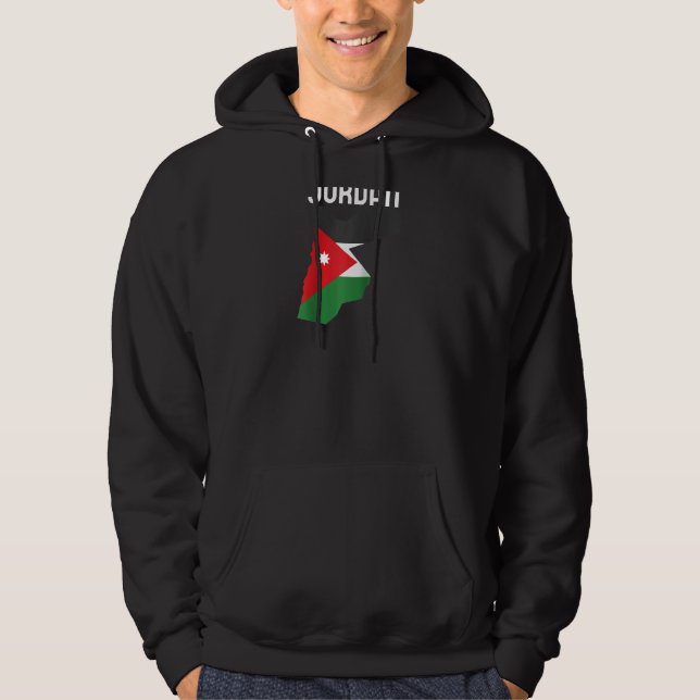 Jordanian Jordan Flag Jordanian Independence Day R Hoodie (Front)