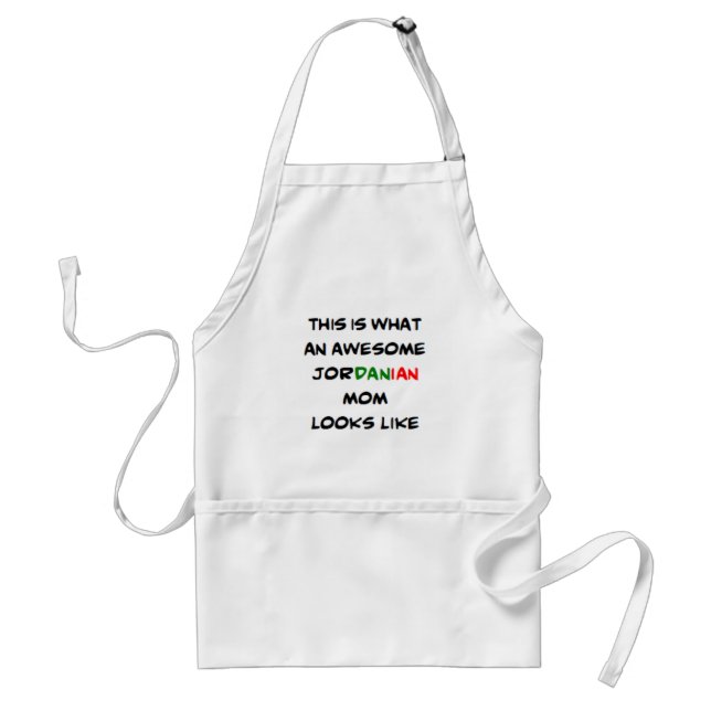 jordanian mom, awesome adult apron (Front)