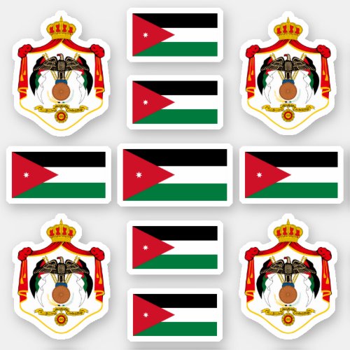 Jordanian national symbols Coat of arms and flag Sticker