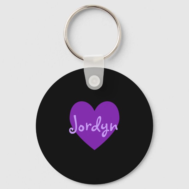 Jordyn in Purple Keychain (Front)