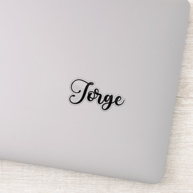 Jorge Name - Handwritten Calligraphy Sticker (Detail)