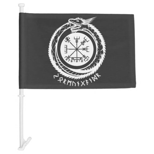 Jormungandr _ Nordic Rune Car Flag