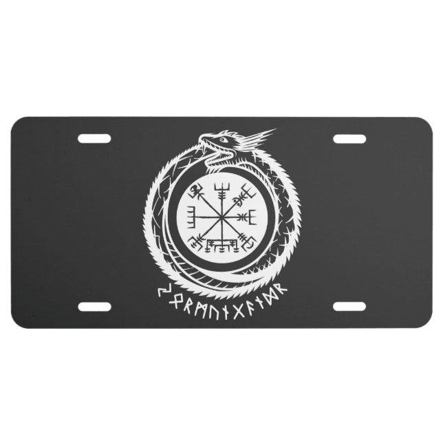Jormungandr - Nordic Rune License Plate (Front)
