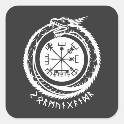 Jormungandr _ Nordic Rune Square Sticker