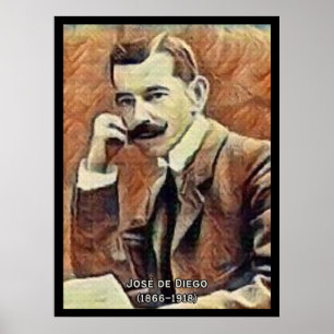 José de Diego Puerto Rican Independence Art Poster
