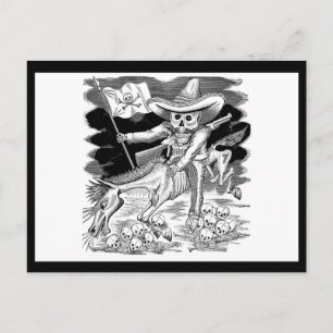 Jose Guadalupe Posada Calavera of Zapata Postcard