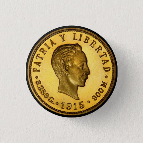 Jose Marti coin 1915 Button
