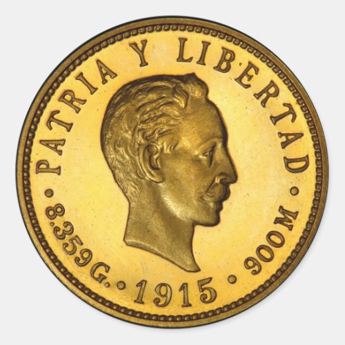 Jose Marti coin 1915 Classic Round Sticker