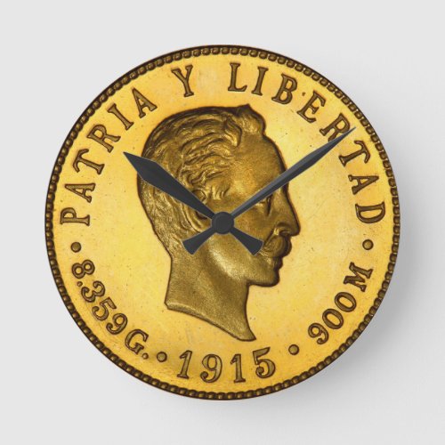 Jose Marti coin 1915 Round Clock