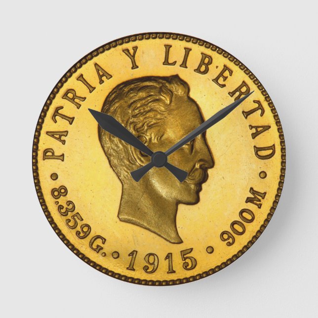 Jose Marti coin (1915) Round Clock (Front)