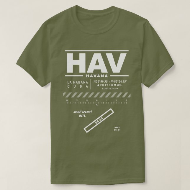José Martí International Airport HAV T-Shirt (Design Front)