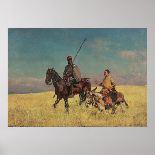 Jose Moreno Carbonero  Don Quixote e Sancho Panca Poster